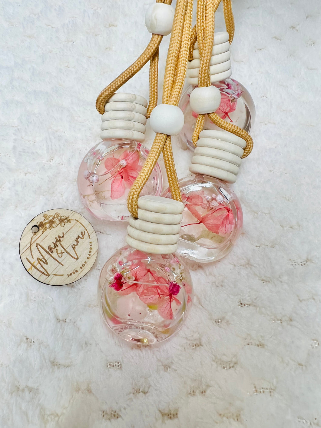 Pink Daisies & Goji Berry Botanical Crystal Infused Car Diffusers